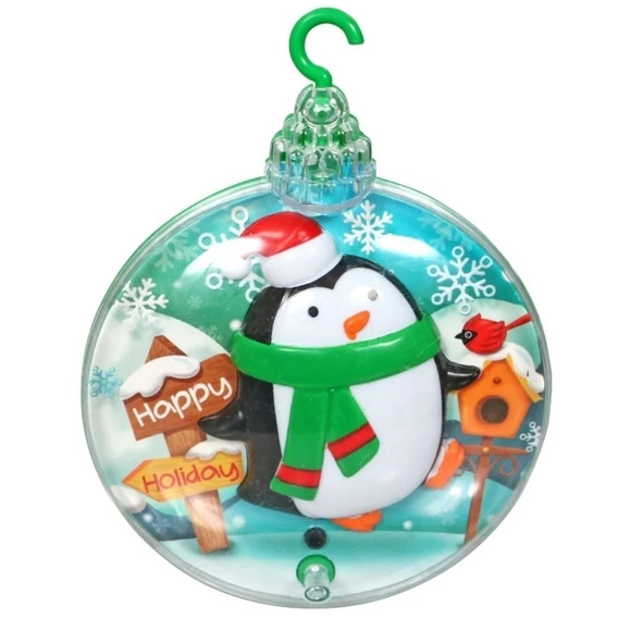 Christmas Penguin Motion Activated Ornament - Picture 1 of 4